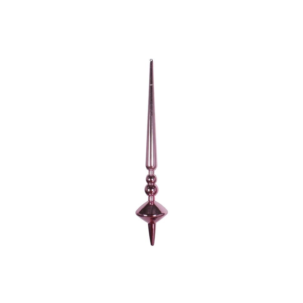 Enfeite de Natal Vickerman Pink Shiny Cupola Finial, pacote com 3