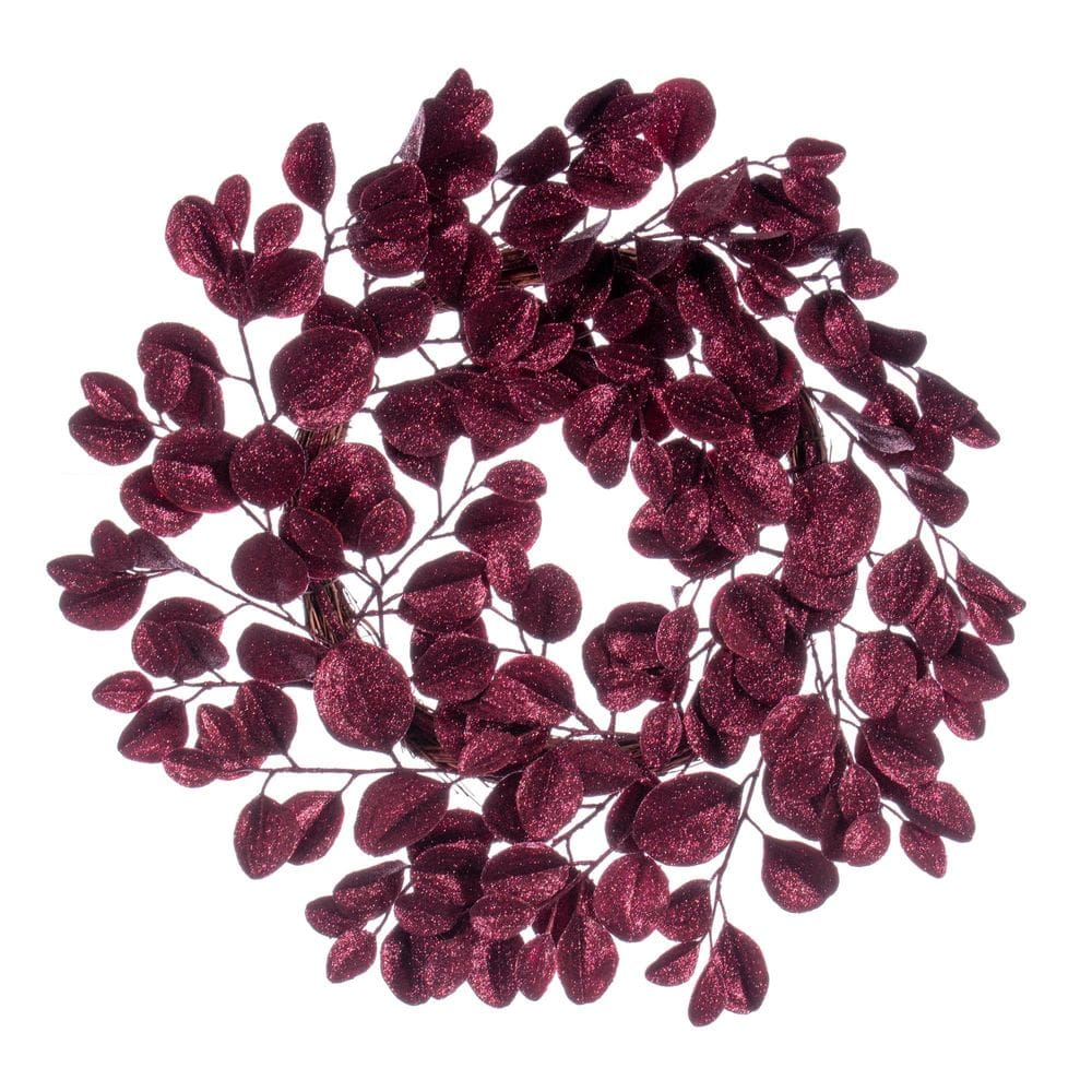 Coroa de flores Vickerman 61 cm Burgundy Dogwood Glitter