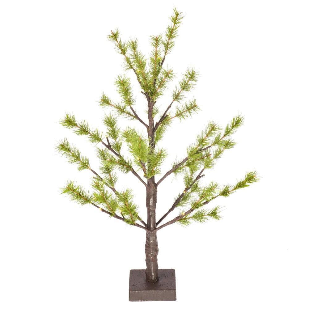 Árvore de Natal Vickerman Mini Pine Twig 60 cm com luzes LED