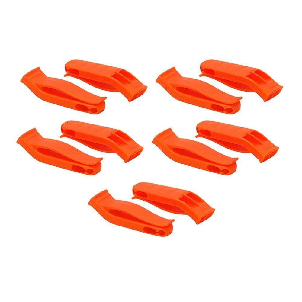 Pacote com 10 coletes salva-vidas MTI Signal Whistle, laranja