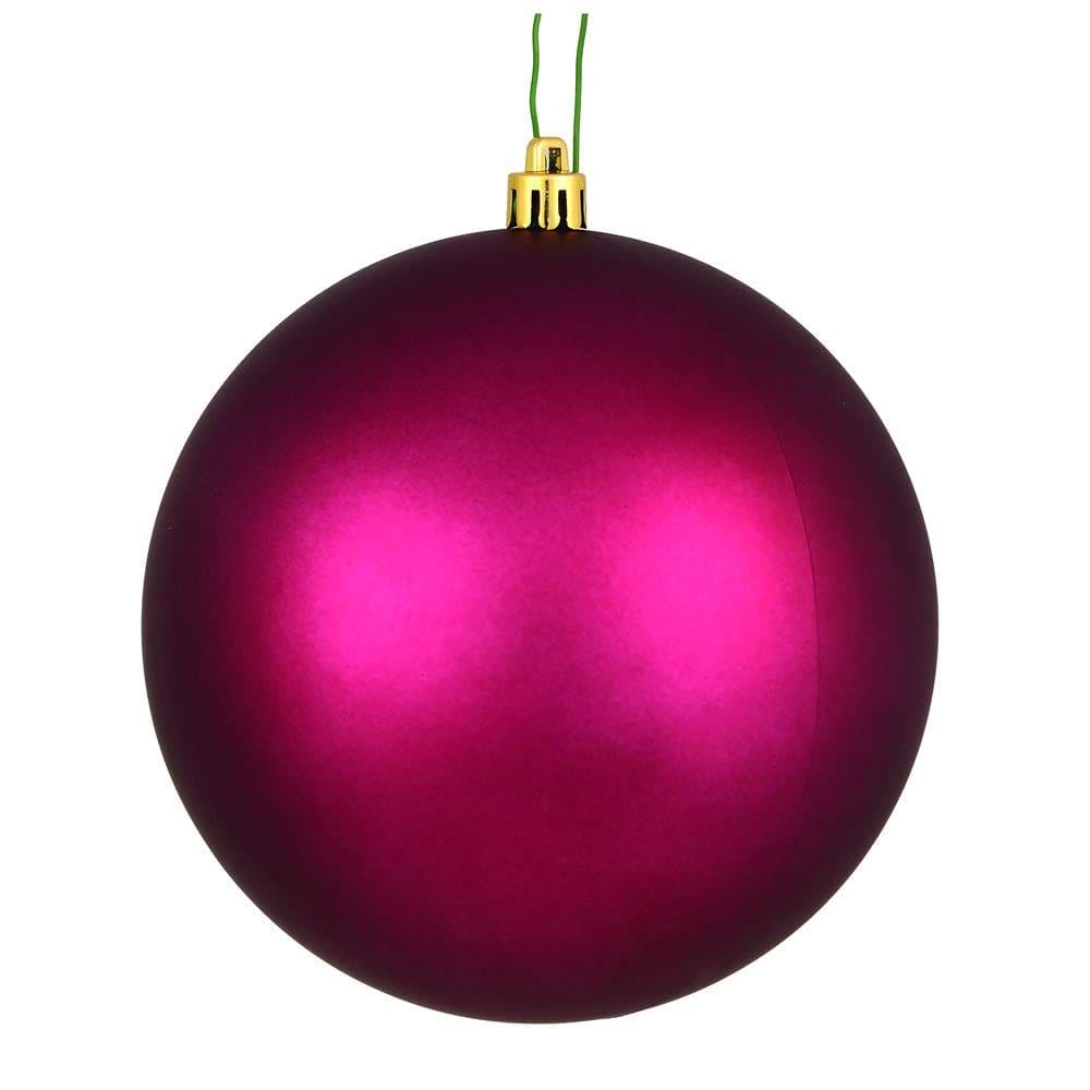 Bola de enfeite de Natal Vickerman de 6 cm Berry Red Matte, pacote com 24