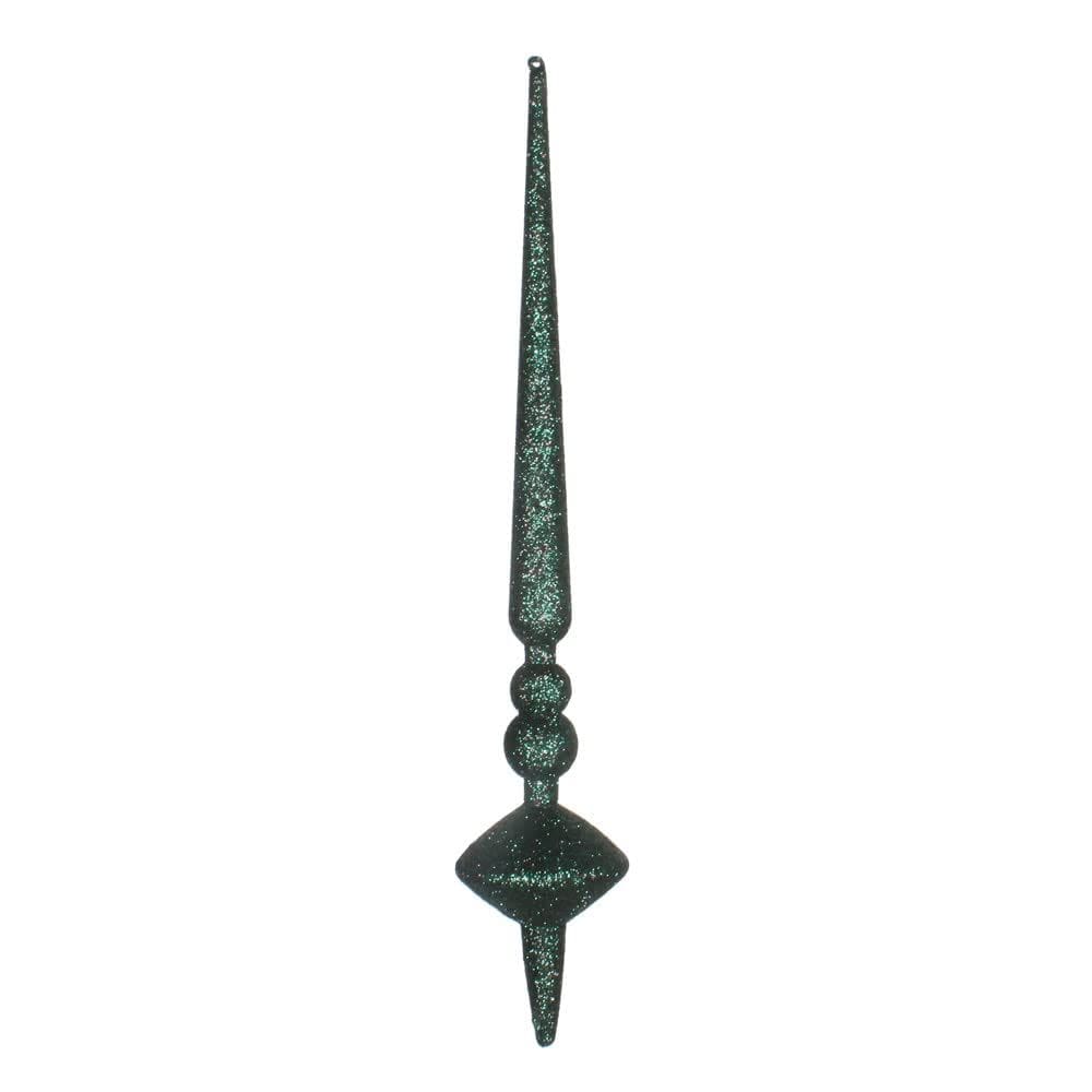 Enfeite de árvore de Natal Vickerman 30 cm Green Glitter, pacote com 3