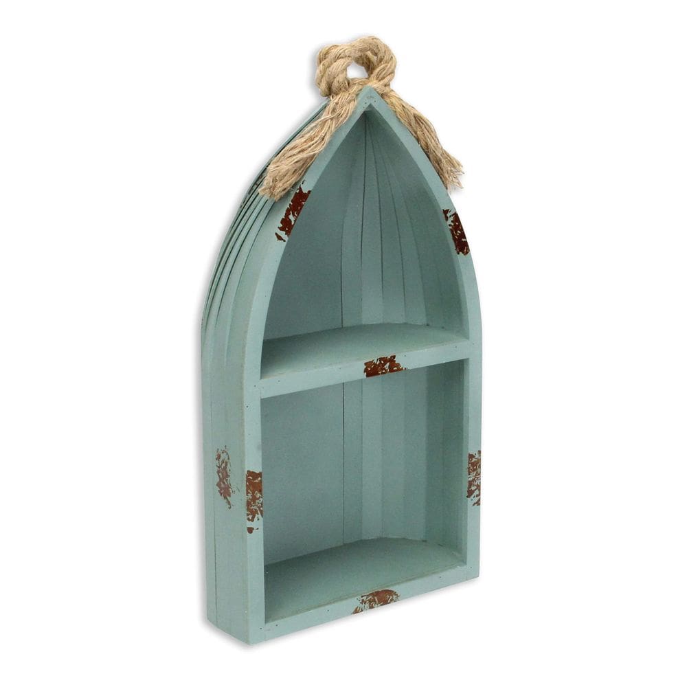 Prateleira: canoa pequena Cheung 66x32x15 cm, pendurada em corda