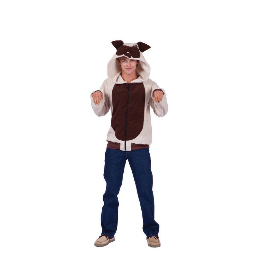 Hoodie RG Costumes Butch Bulldog para homens bege/marrom - S