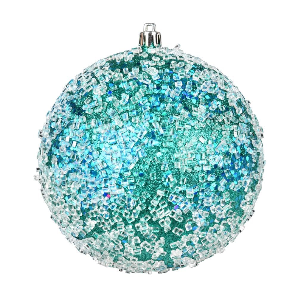 Enfeite suspenso Vickerman 20 cm Teal Glitter Ball