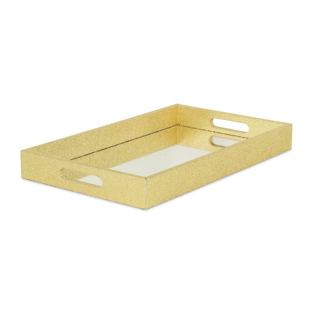 Bandeja Cheung`s Labai Gold Shagreen espelhada FP-3986GD