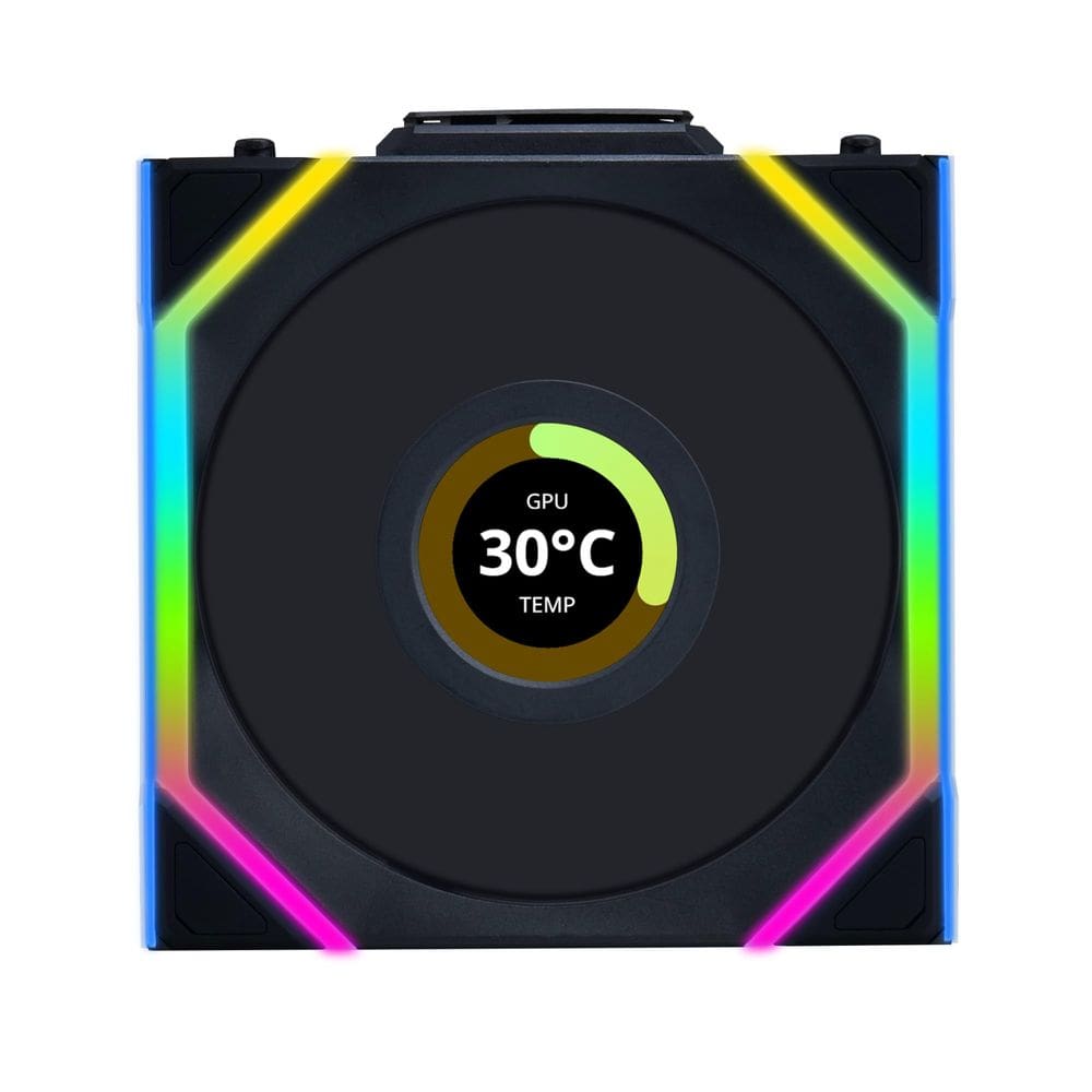 Ventilador inalámbrico Lian Li UNI Fan SL LCD ARGB de 120mm negro