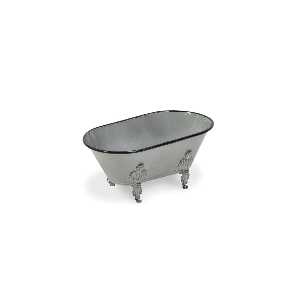 Bandeja de banheira decorativa de metal Cheung`s Grey Handmade