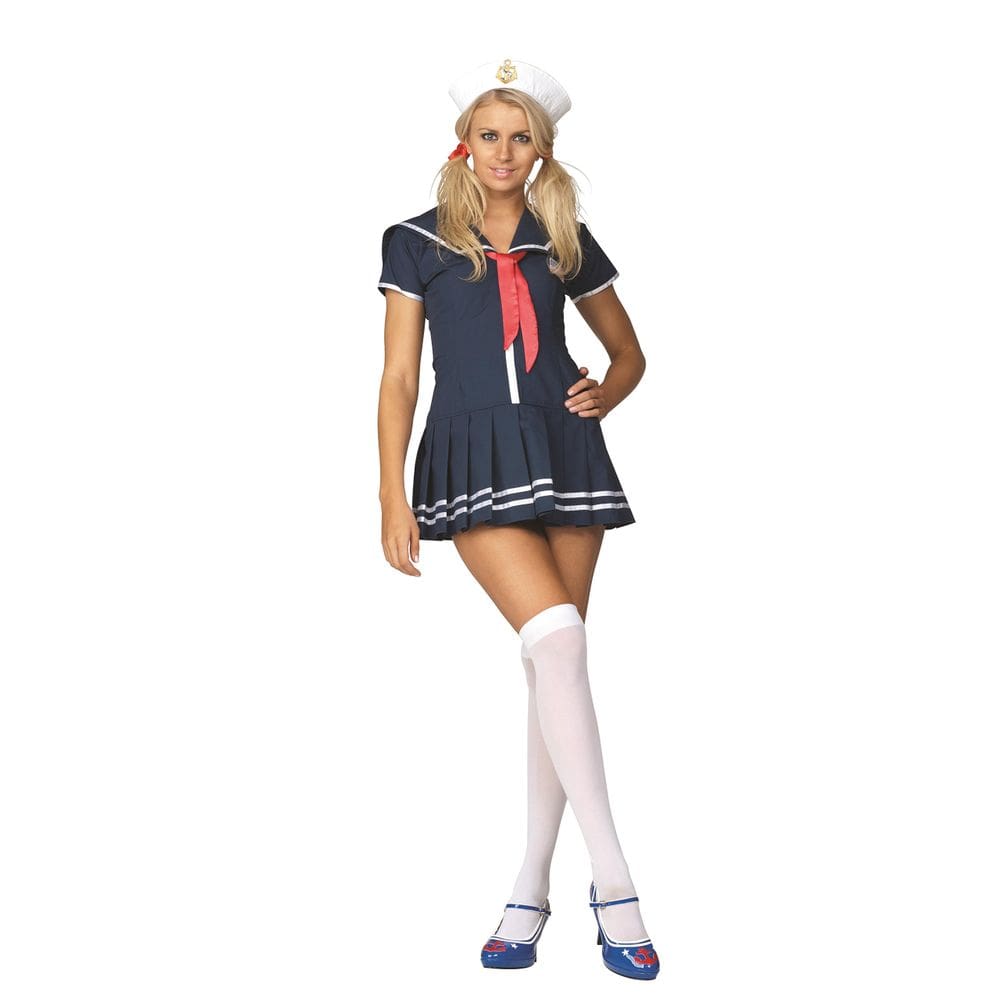 Vestido de fantasia RG Costumes Anchors Away Navy Pleated