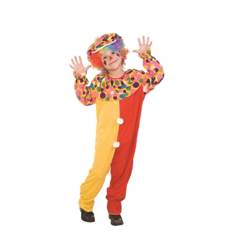 Fantasia de palhaço de circo, fantasia de RG, infantil, de 8 a 10 anos