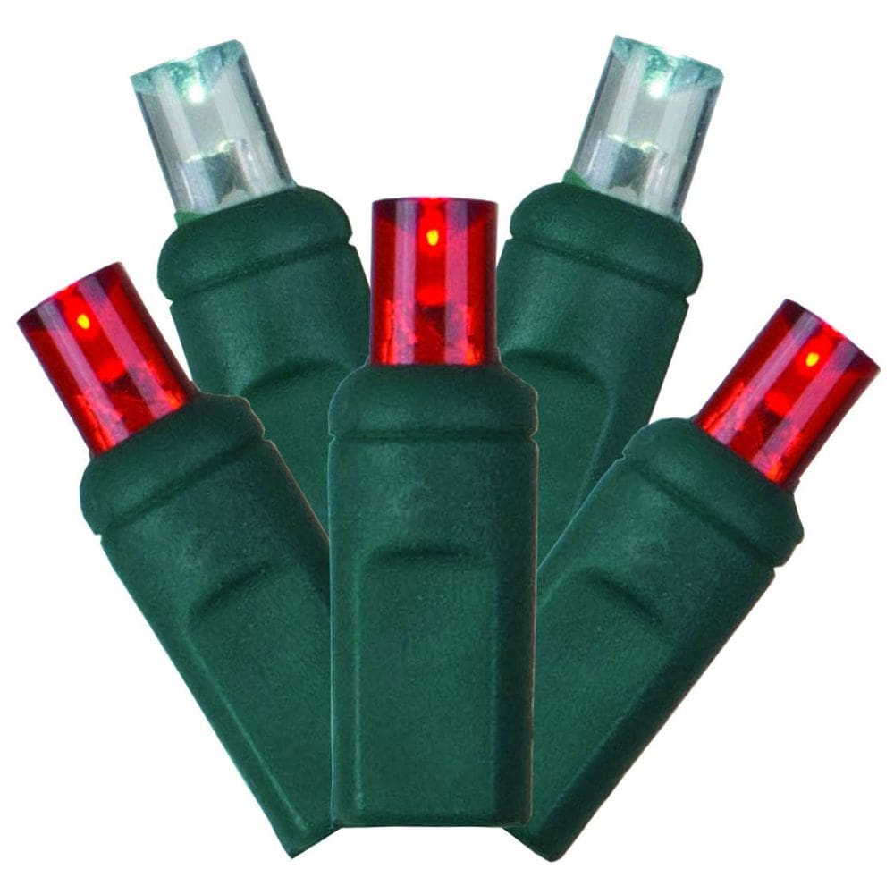 Corda de Natal LED de grande angular vermelho e branco Vickerman 70 11m
