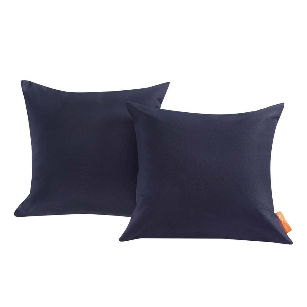Conjunto de travesseiros para pátio externo da Modway, Navy, 44x44 cm, pacote com 2