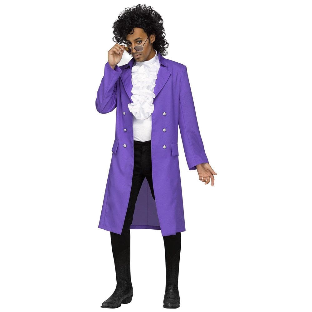 Costume Fun World Purple Pain para homens adultos com casaco e jabot