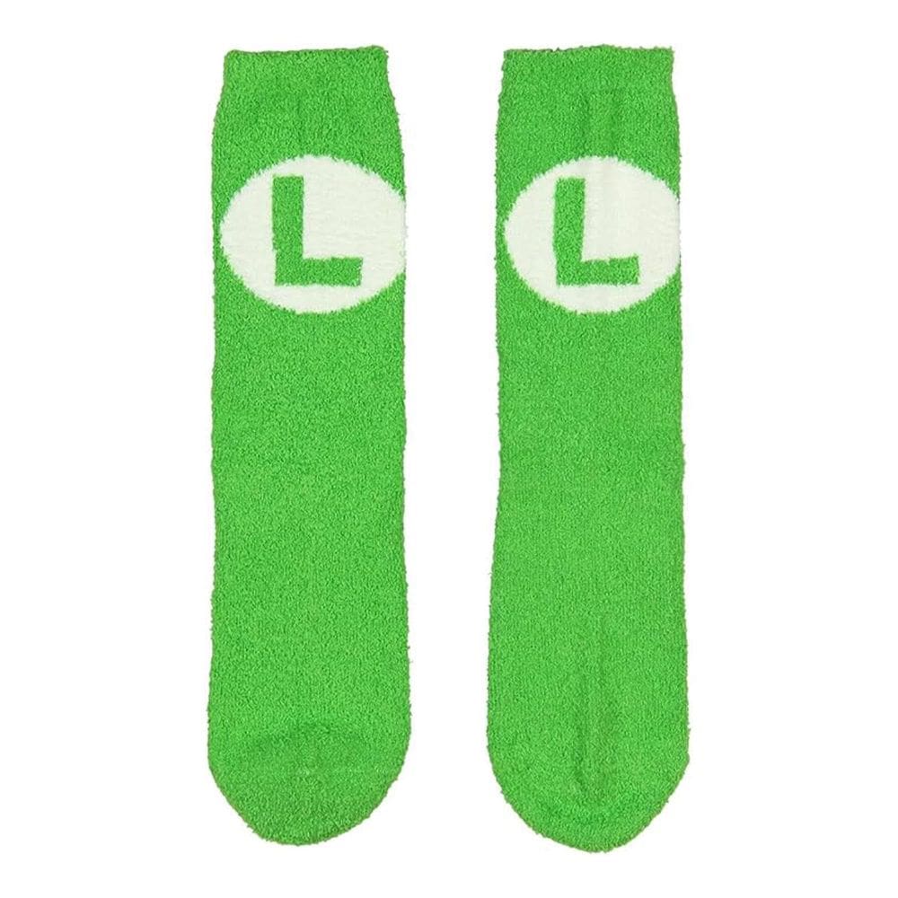Meias Nintendo Super Mario Luigi Logo Cozy Adult Crew