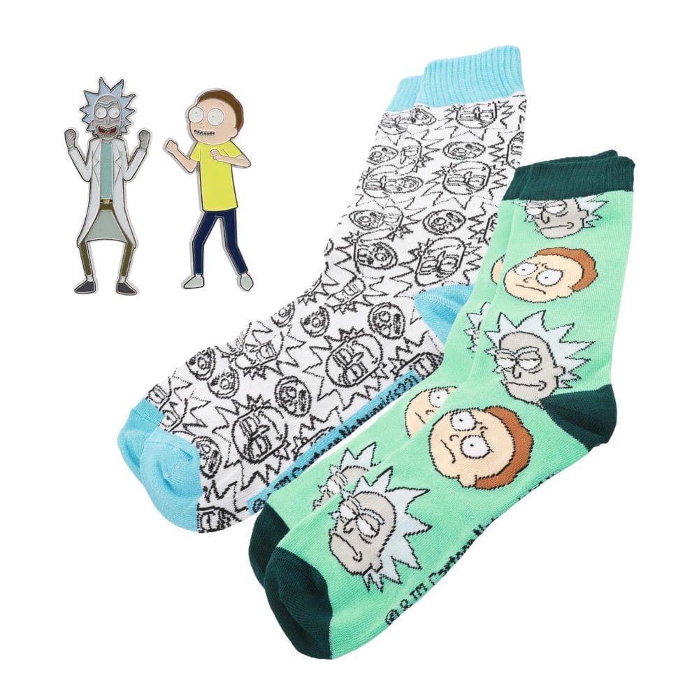 Conjunto de alfinetes e meias esmaltados Culture Fly Rick and Morty
