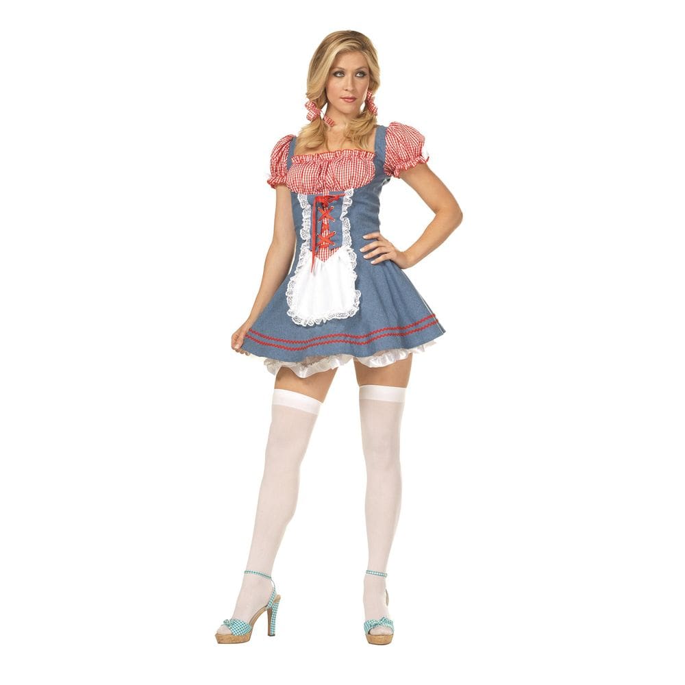 Costume RG Costume feminino pequeno vermelho branco azul