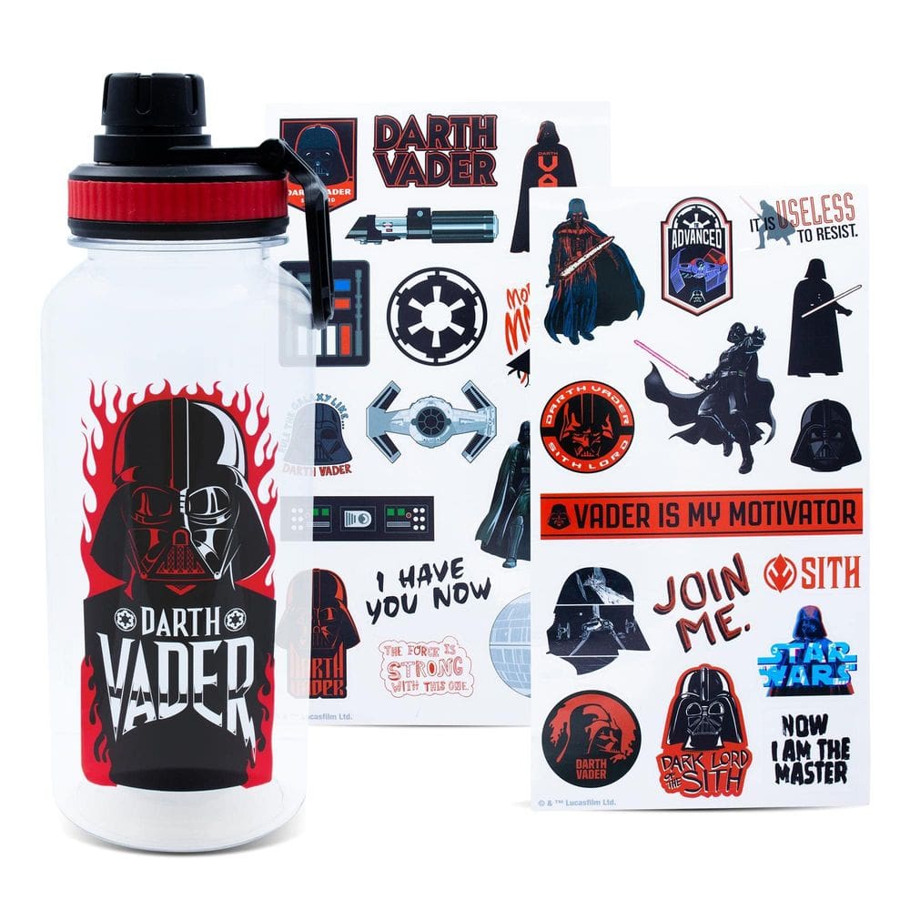 Jarra de garrafa de água STAR WARS Darth Vader 1L com conjunto de adesivos