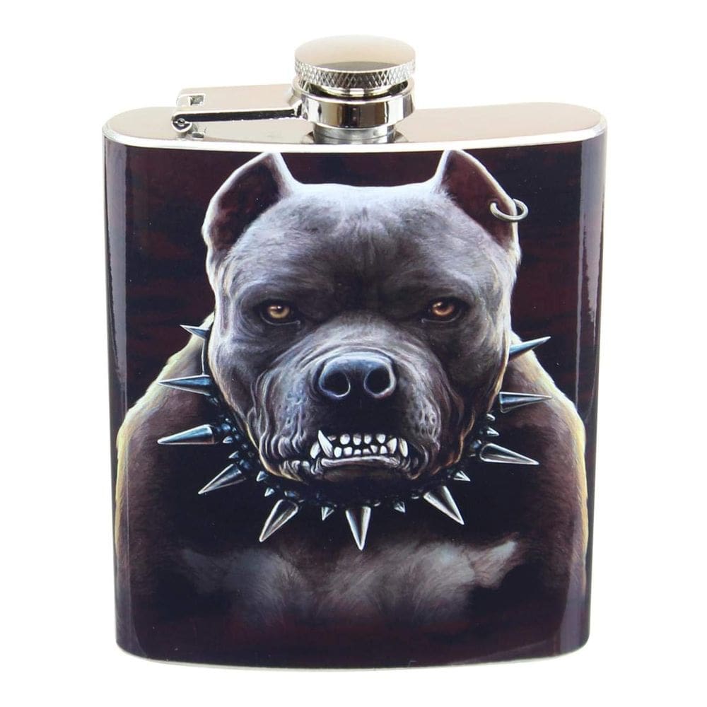 Frasco Just Funky Growling Pitbull 200 ml de cerâmica de metal real