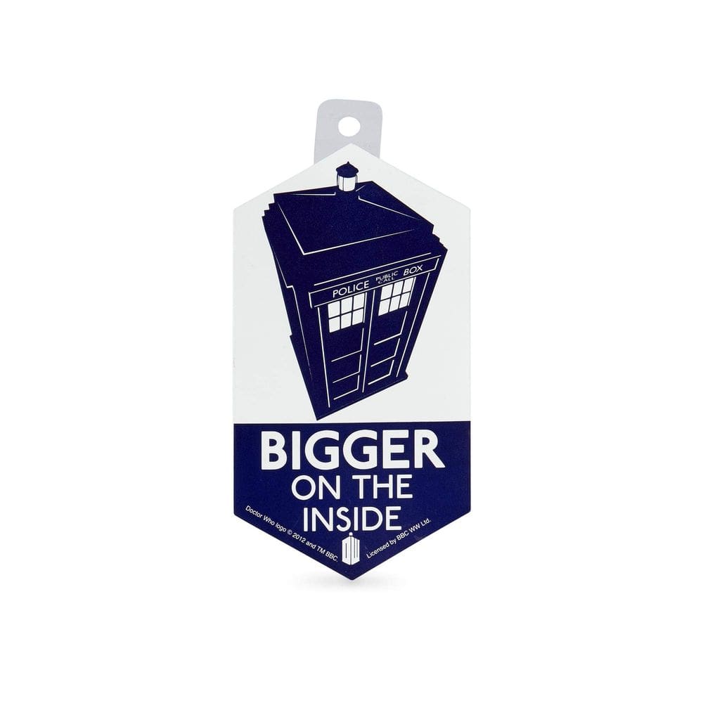 Adesivo Seven20 Doctor Who TARDIS, maior por dentro, 10 cm
