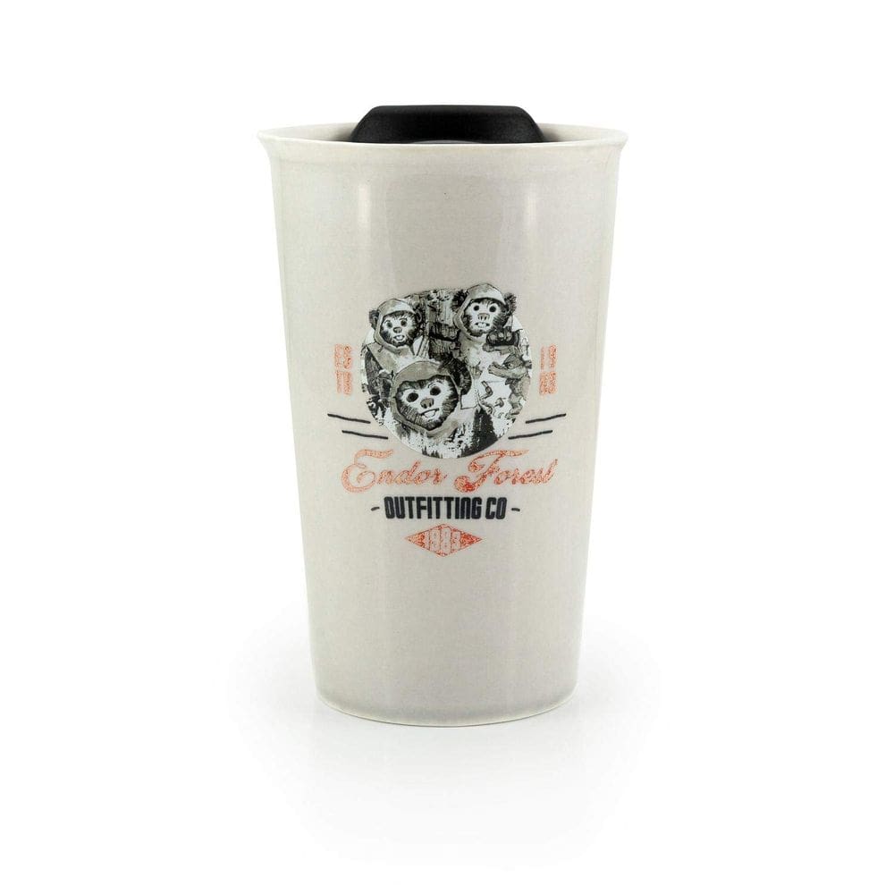 Caneca de cerâmica STAR WARS Ewok 350 ml com tampa Se7en20 Endor Forest