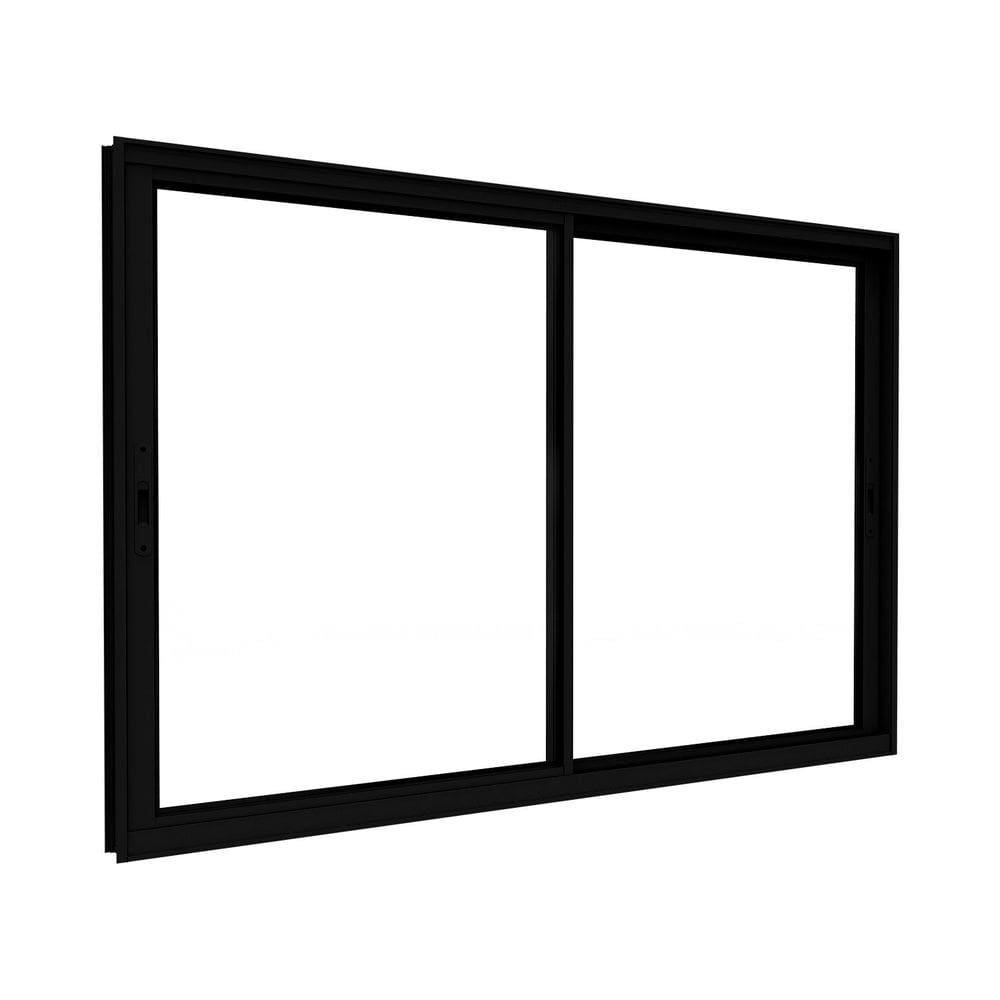 Janela de Alumínio de Correr Lateral 2 Folhas Móveis 100x150cm Lucasa Ideale Preto