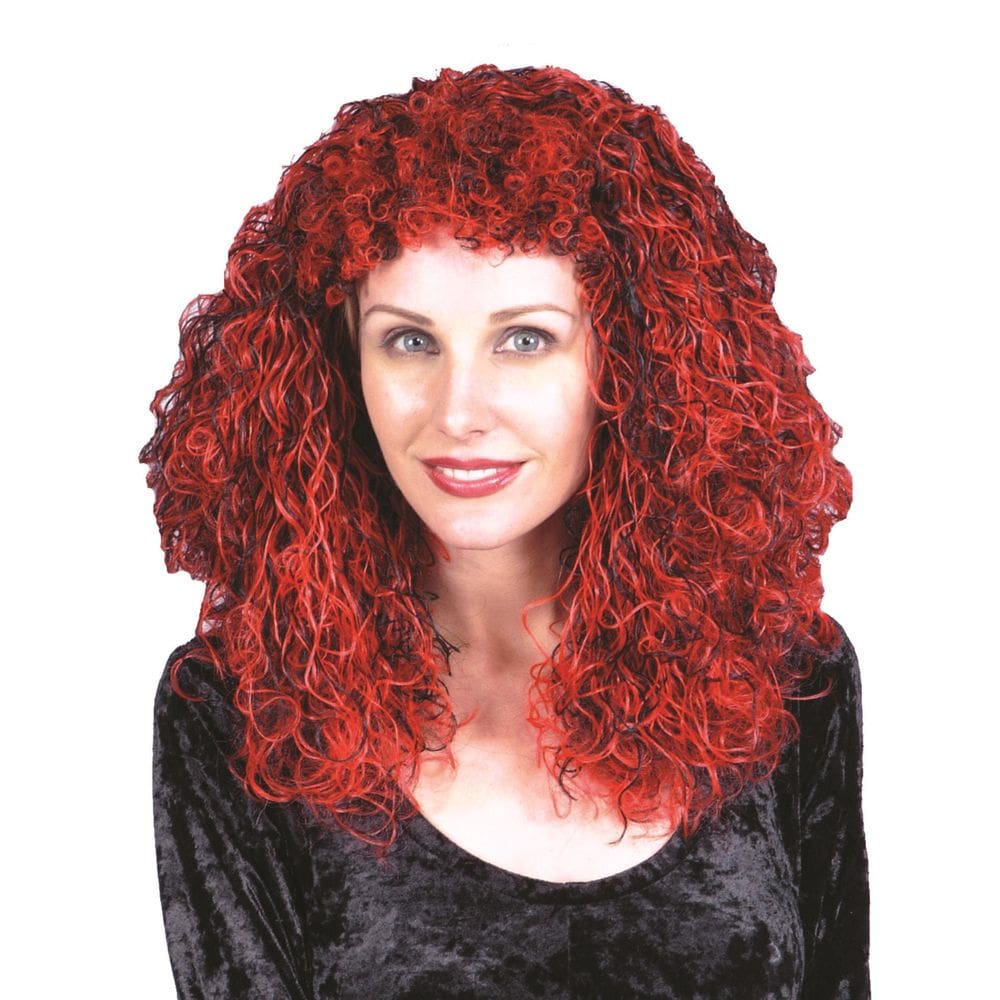 Peruca RG Costumes 2 tons vermelho/preto tamanho adulto