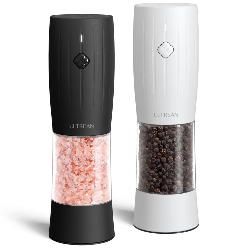 Conjunto elétrico de moedor de sal e pimenta Ultrean com listrado