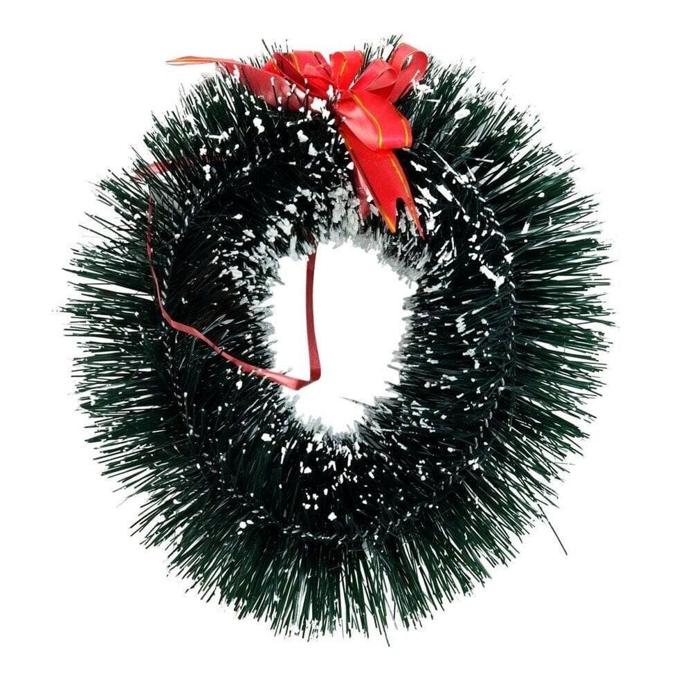 Guirlanda Nevada 23cm com Laço Natal - Tudo em Caixa