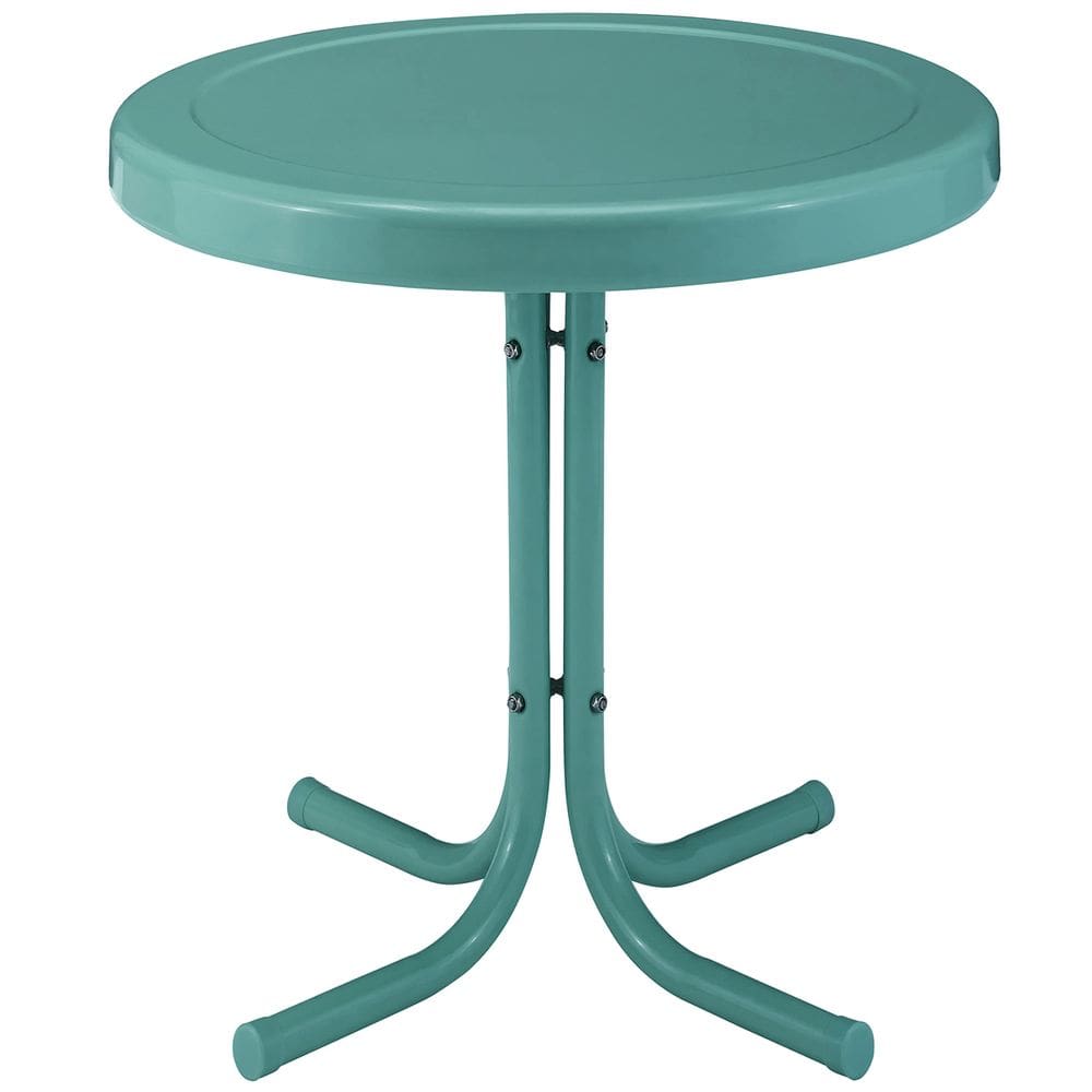 Mesa lateral externa Crosley Furniture Griffith Caribbean Blue