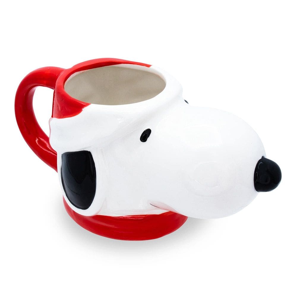 Caneca Silver Buffalo Peanuts Snoopy Santa Scarf 600 ml de cerâmica