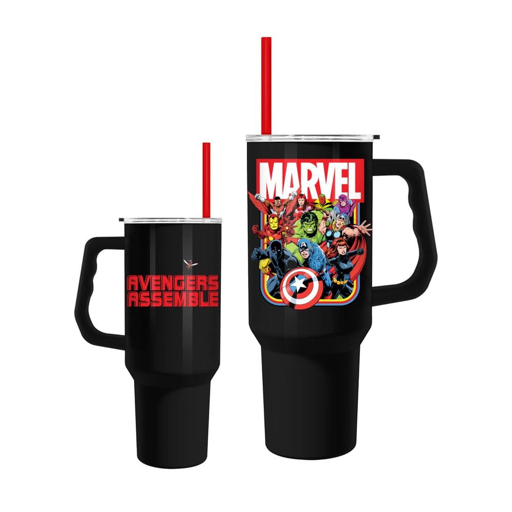 Copo Silver Buffalo Marvel Avengers 1,2 L em aço inoxidável
