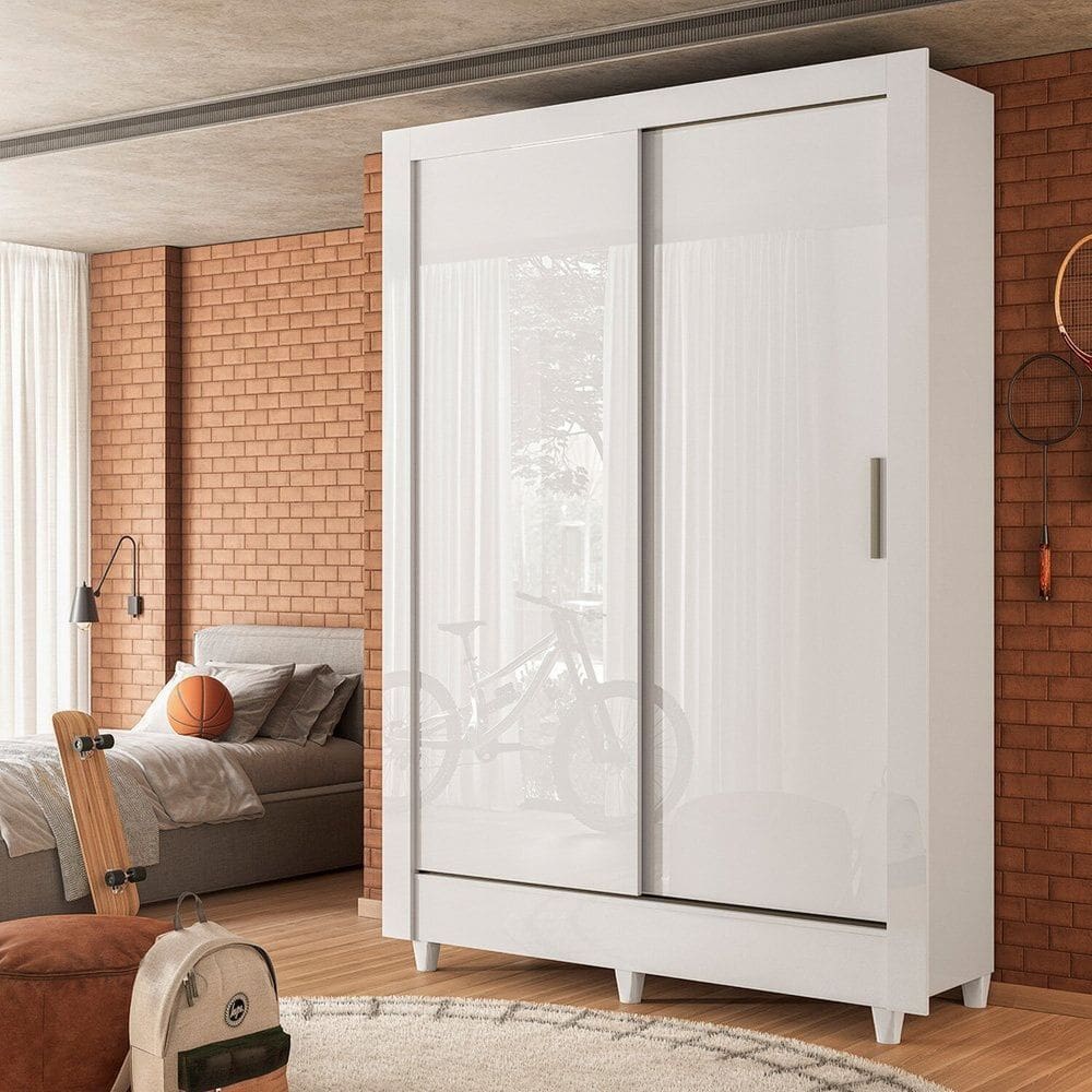 Guarda Roupa 02 Portas de Correr Lyon Branco