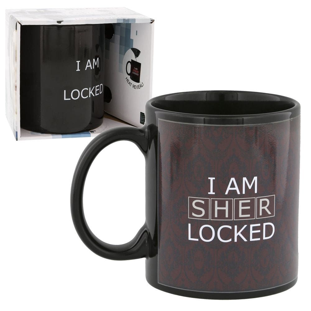 Caneca Seven20 Sherlock Holmes Ceramic Heat Reveal 300 ml vermelha