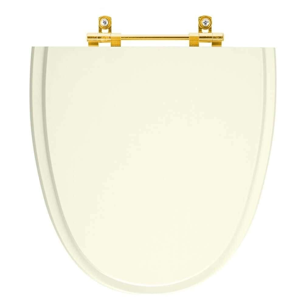 Tampa de Vaso Poliéster Aloha Pergamon para bacia Celite com Ferragem Dourada