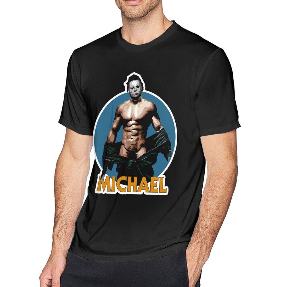 Camiseta de Halloween Michael Myers G-Large para homens preta