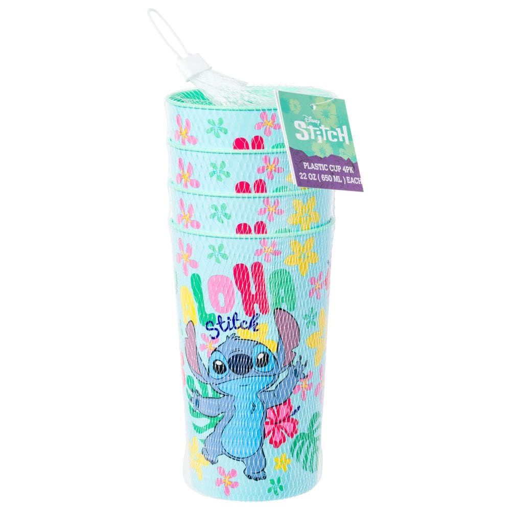Conjunto de copos Silver Buffalo Lilo Stitch Aloha Stitch 650 ml 4 unidades