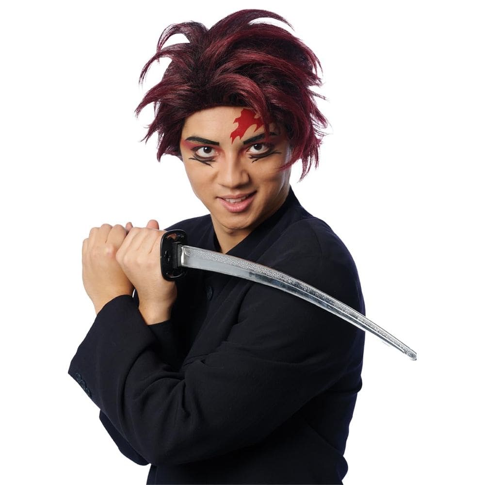 Costume Culture Franco Slayer Peruca Borgonha Anime Halloween