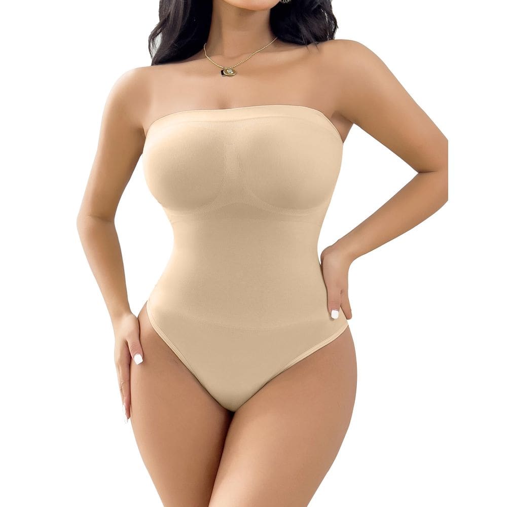 Macacão Shapewear sem alças SheBuddy Women Tummy Control