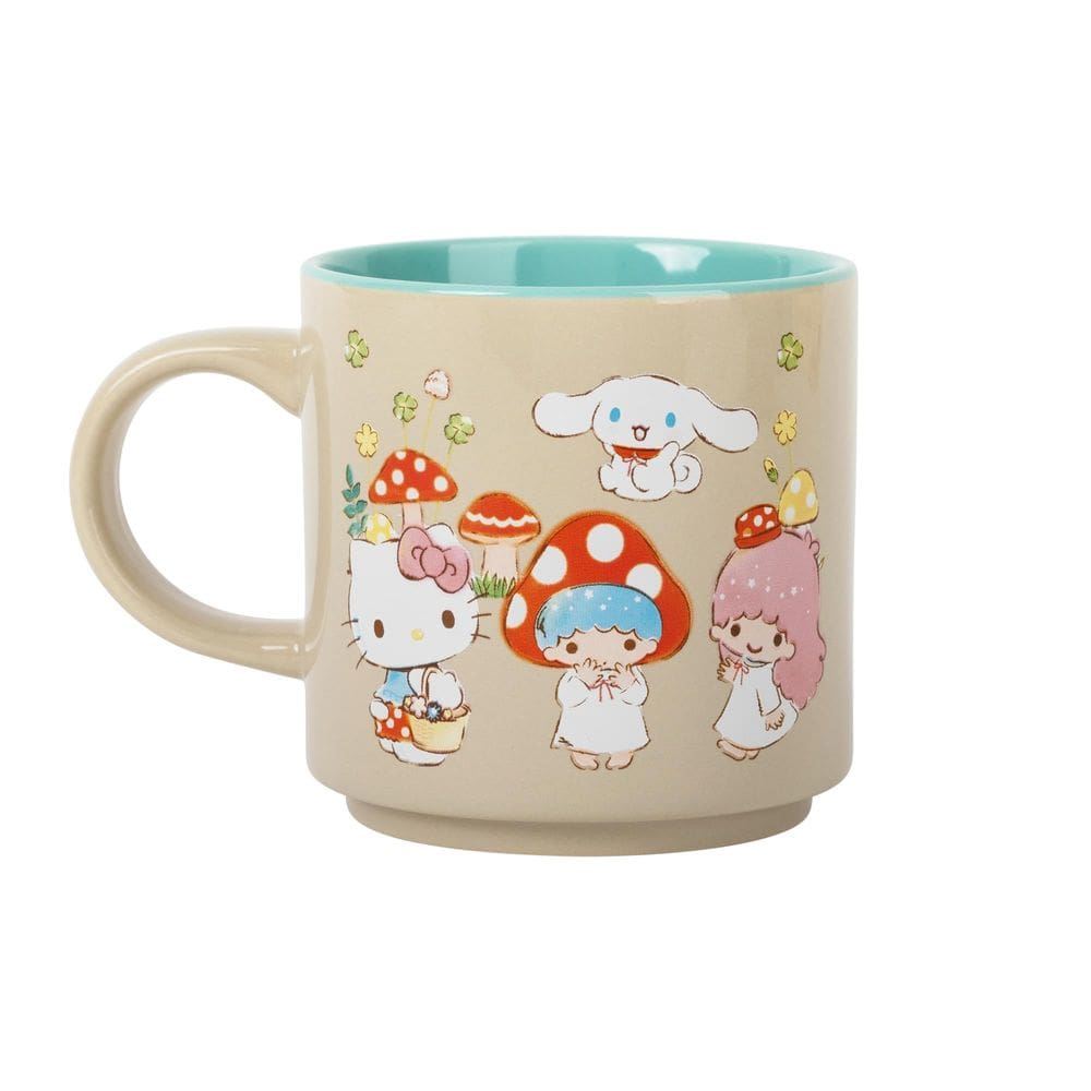 Caneca de cerâmica Sanrio Hello Kitty and Friends Mushroom 390ml