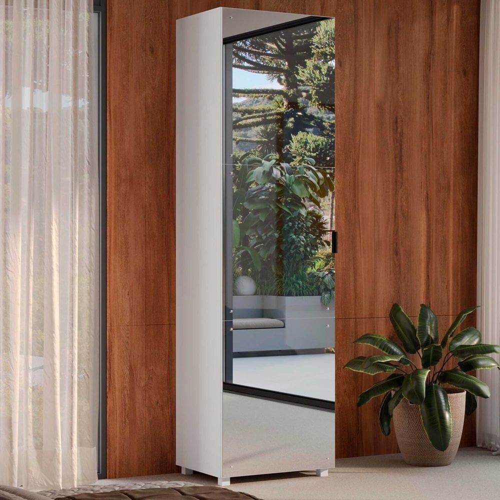 Sapateira 60cm com Espelho Versa Home Branco
