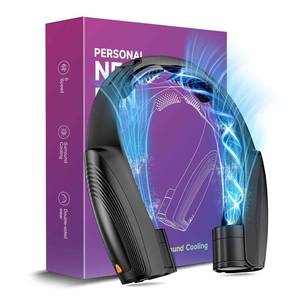 Ventilador de pescoço Slientspin AI Portable 360° Cooling 6 Velocidades Preto