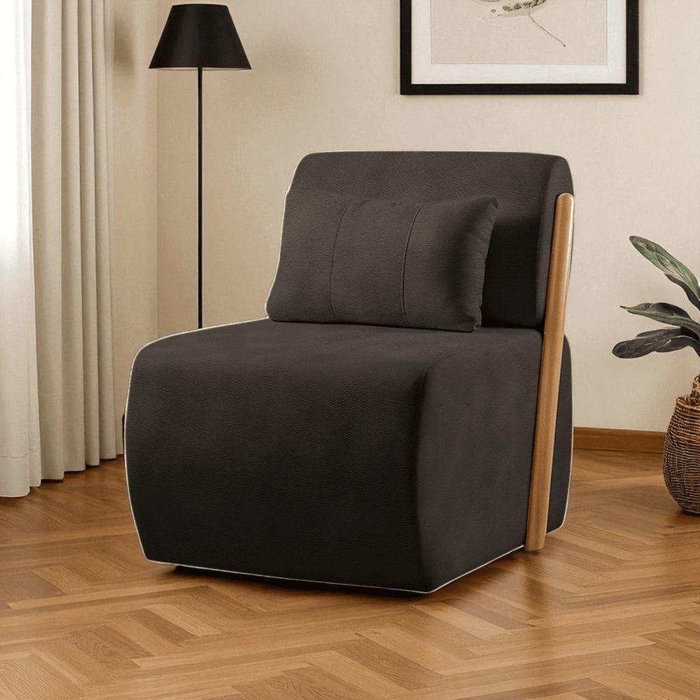 Poltrona para Sala de Jantar Madeira Maciça Cecília Luxo Preto