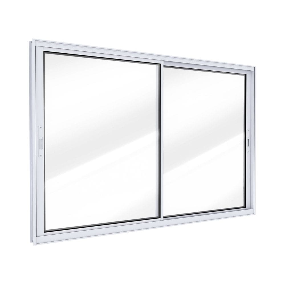 Janela de Alumínio de Correr Lateral 2 Folhas Móveis 100x120cm Lucasa Ideale Branco