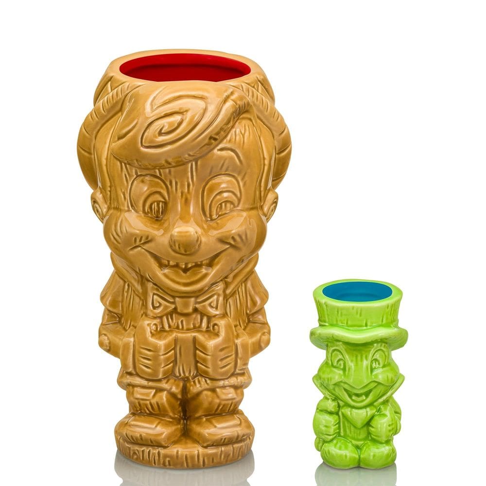 Conjunto de canecas Geeki Tikis Disney Pinocchio e Jiminy Cricket