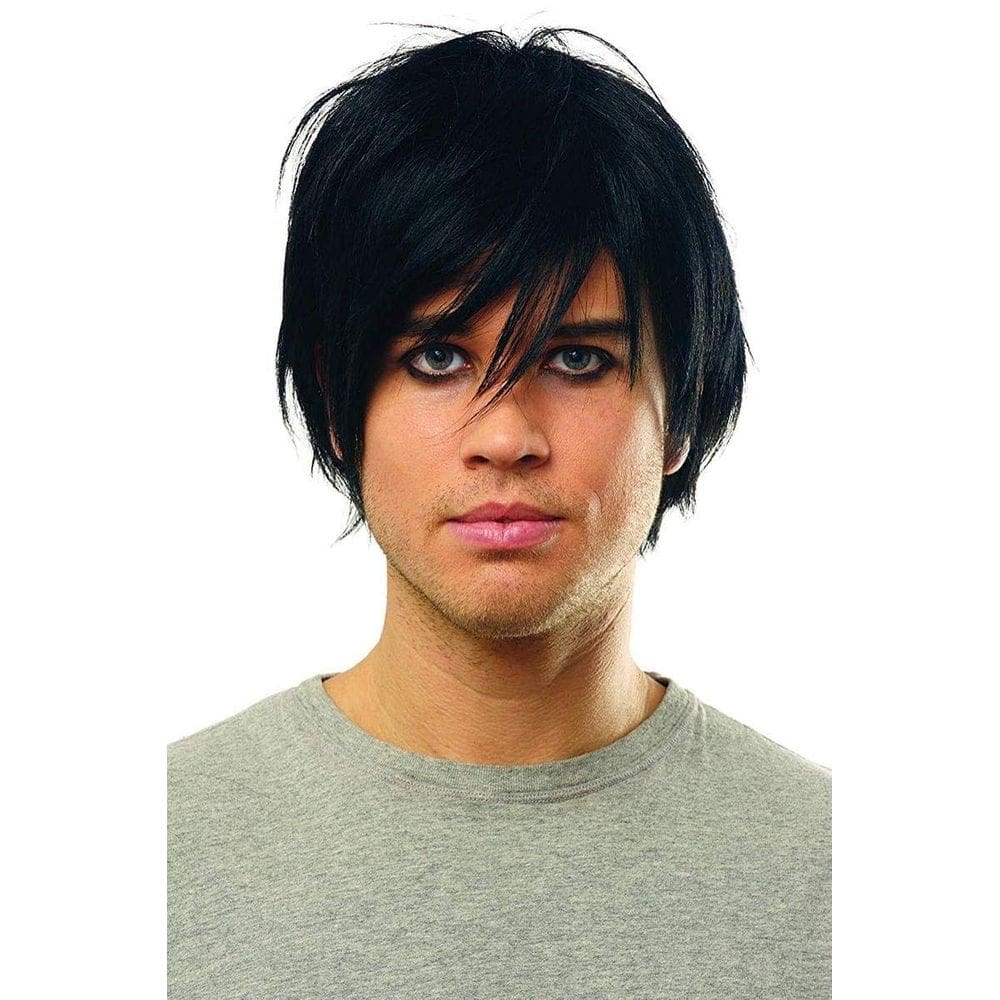 Peruca Costume Culture Emo para homens preta