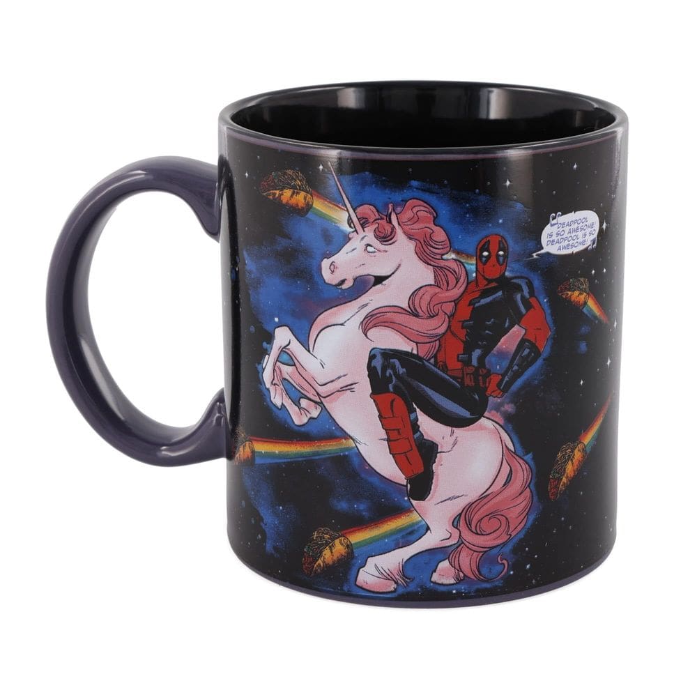 Caneca de café Silver Buffalo Marvel Deadpool Unicorn 600ml