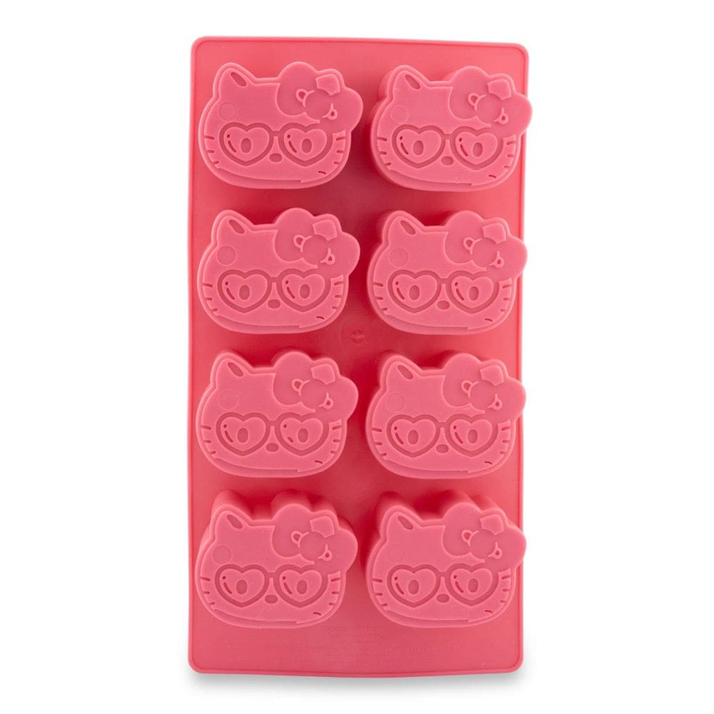 Bandeja de cubos de gelo Sanrio Hello Kitty Hearts de silicone com 8 cubos