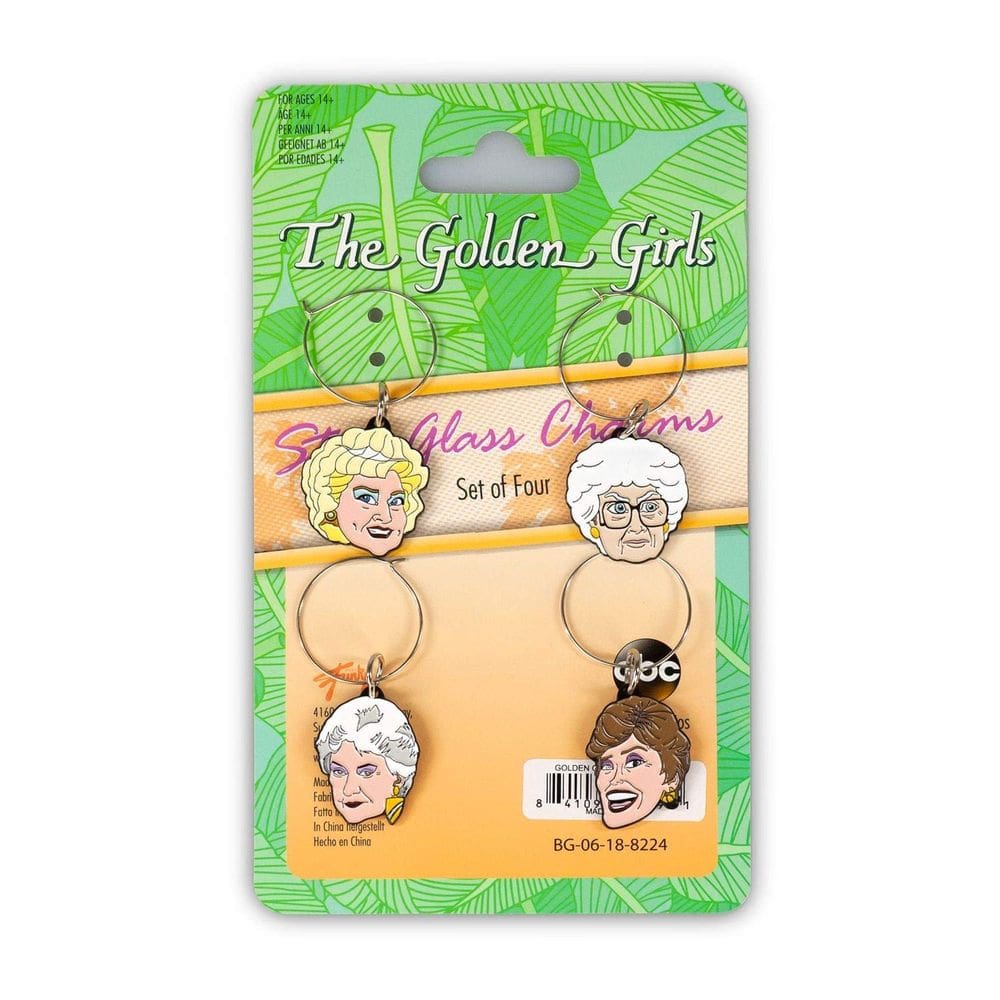 Conjunto de pingentes para taças de vinho Golden Girls Just Funky Beverage