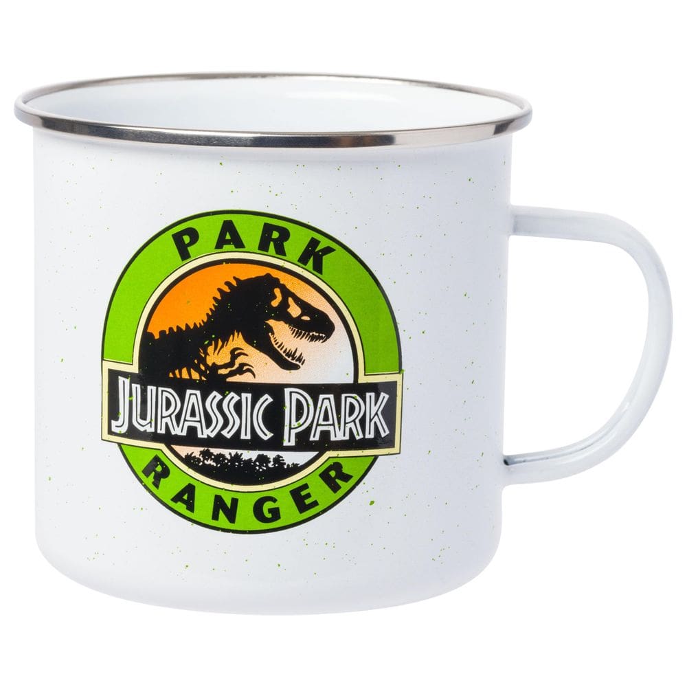 Caneca Camper Esmaltada Silver Buffalo Jurassic Park Ranger 630ml