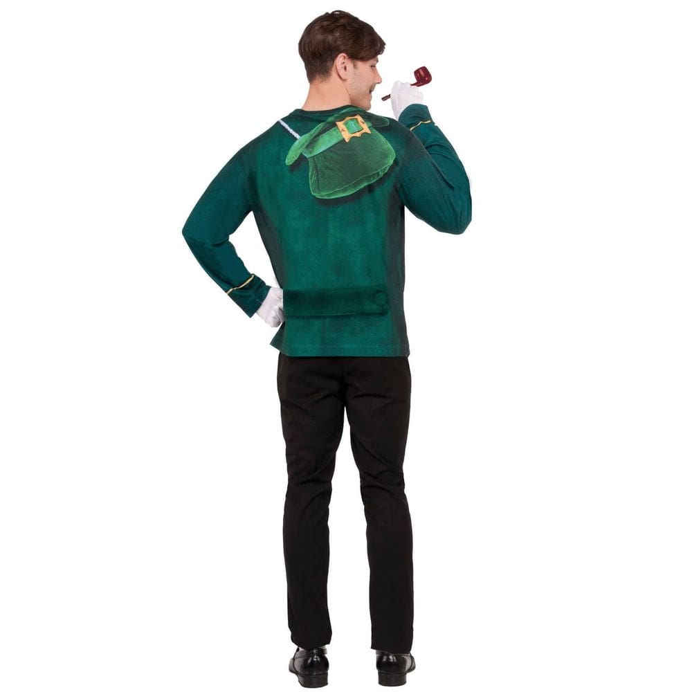 Camiseta masculina Costume Forum verde/dourada impressa em 3D, tamanho M